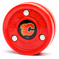 Green Biscuit NHL Calgary Flames Puck