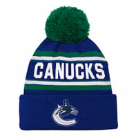 Adidas S25 Jacquard Cuffed Pom Canucks Junior Beanie