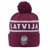 CCM S25 FLAG POM SHIELD Latvia Senior Beanie
